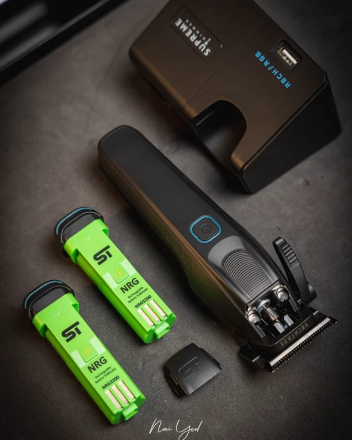 Tông Đơ Supreme Trimmer Recharge Black Faper – Pin Rời, Motor Brushless