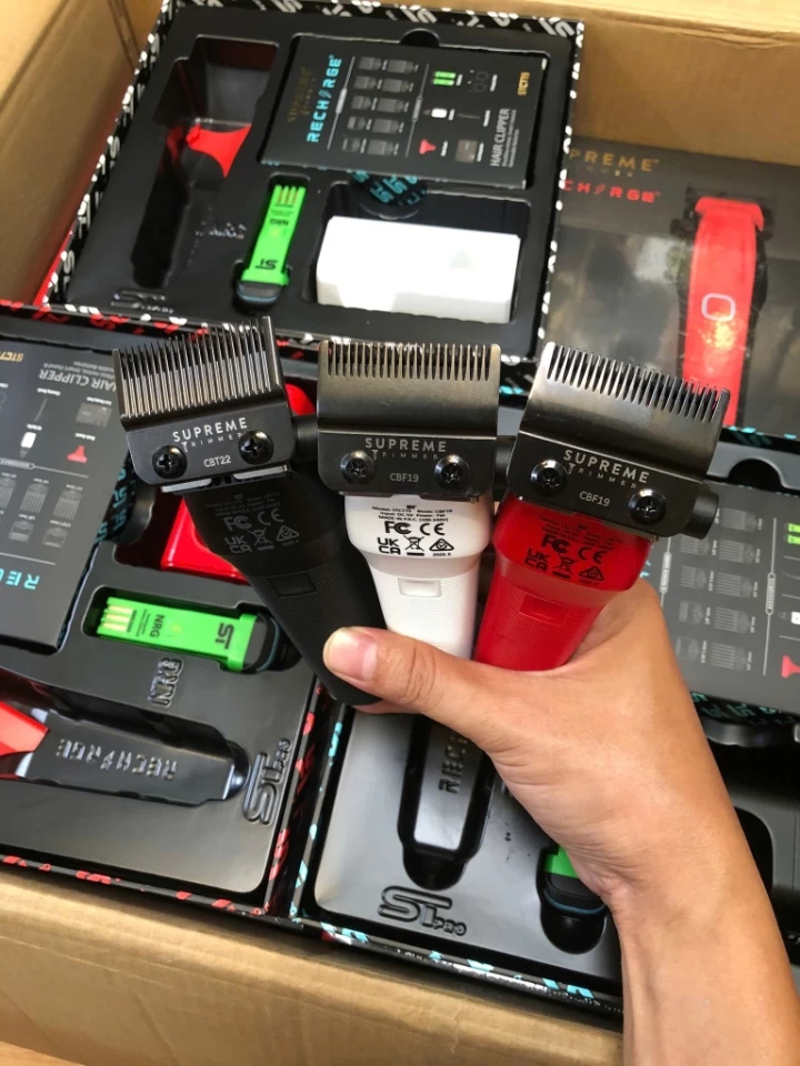 Tông Đơ Supreme Trimmer Recharge Black Faper – Pin Rời, Motor Brushless