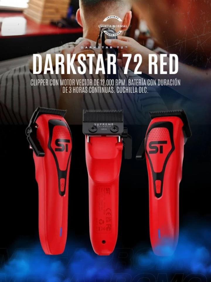 Tông Đơ Supreme Trimmer Darkstar 72 Vector Motor Red - Taper Blade 