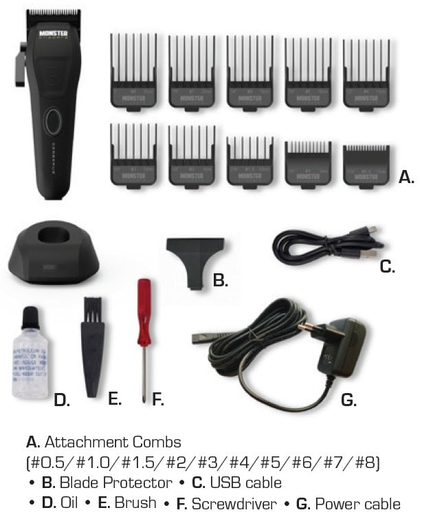 Tông Đơ Monster Clippers Cerberus Vector Motor