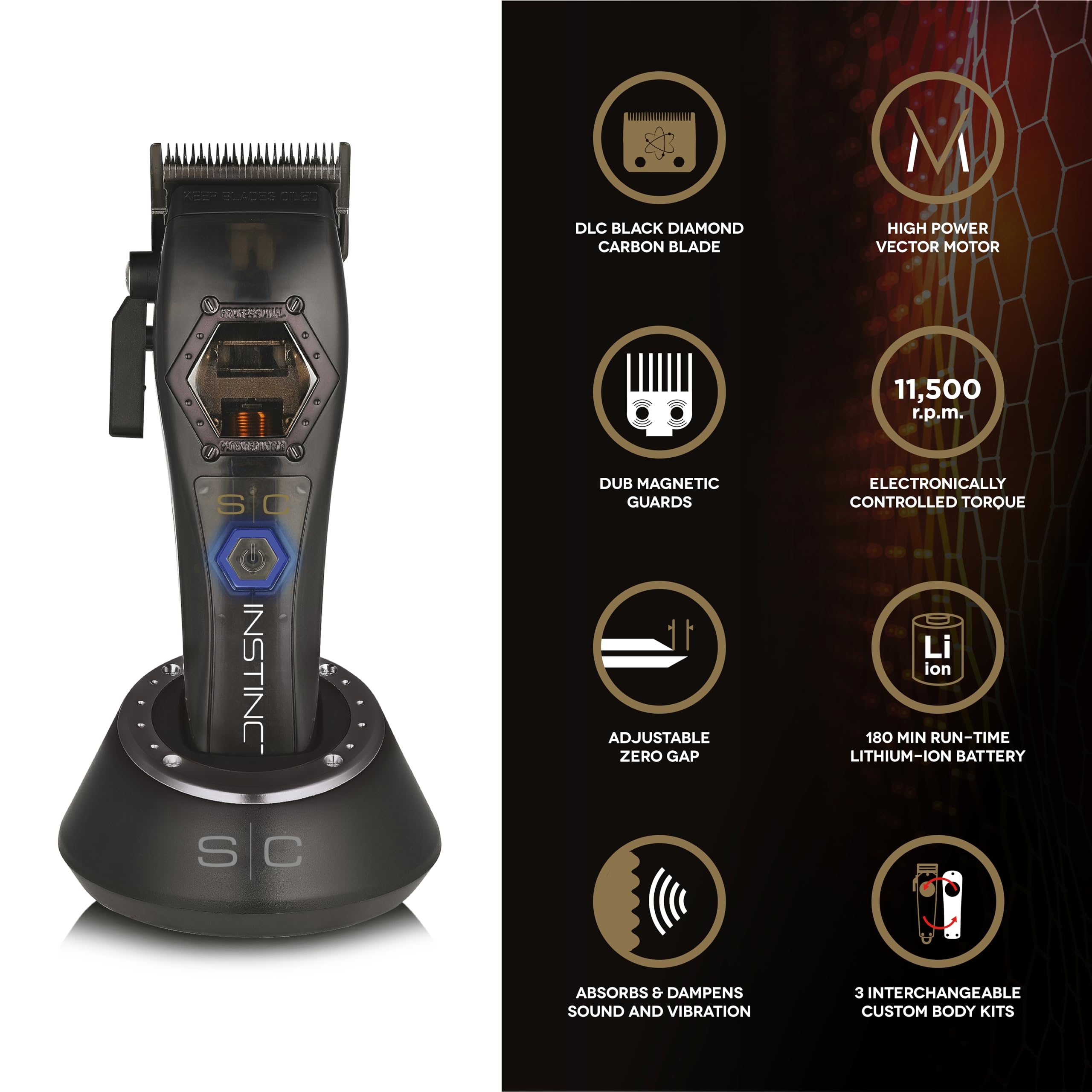Tông Đơ StyleCraft Instinct Metal Edition Cordless IN2 Vector Motor